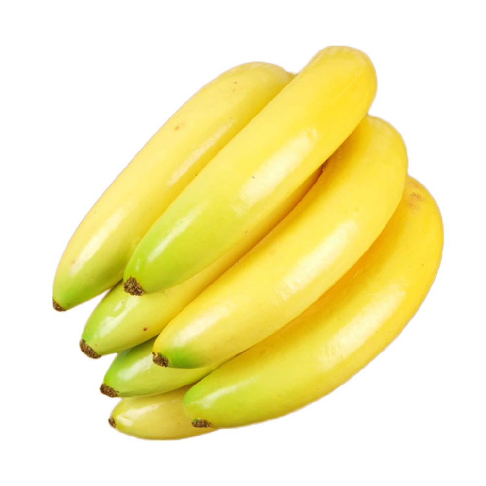 7pcs Artificial Fruit Lush Banana String Decorative Plastic Imitation